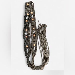 Handcrafted Macramé Belt with Beads